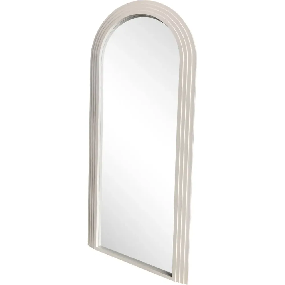 Evie Ridged Arch Lean Mirror - Cream