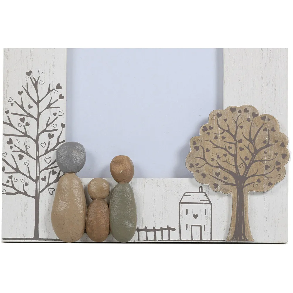 Family Home Photo Frame - White