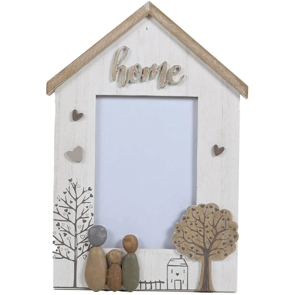 Family Home Photo Frame - White image