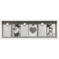 Family Peg Box Photo Frame - White