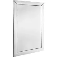 Florence Bevelled Corner Mirror - Silver