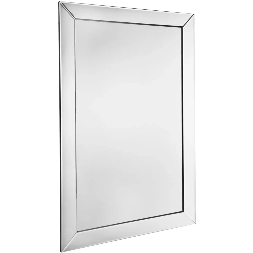 Florence Bevelled Corner Mirror - Silver image