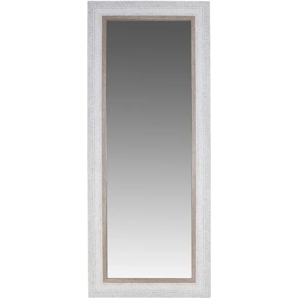 Gaia Washed Pattern Mirror - White image