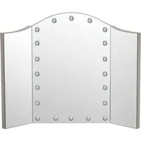 Glam Glass LED Dressing Table Mirror - Silver