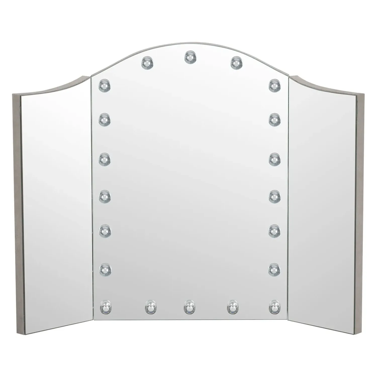 Glam Glass LED Dressing Table Mirror - Silver image