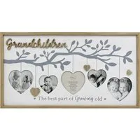 Grandchildren Heart Aperture Photo Frame - White