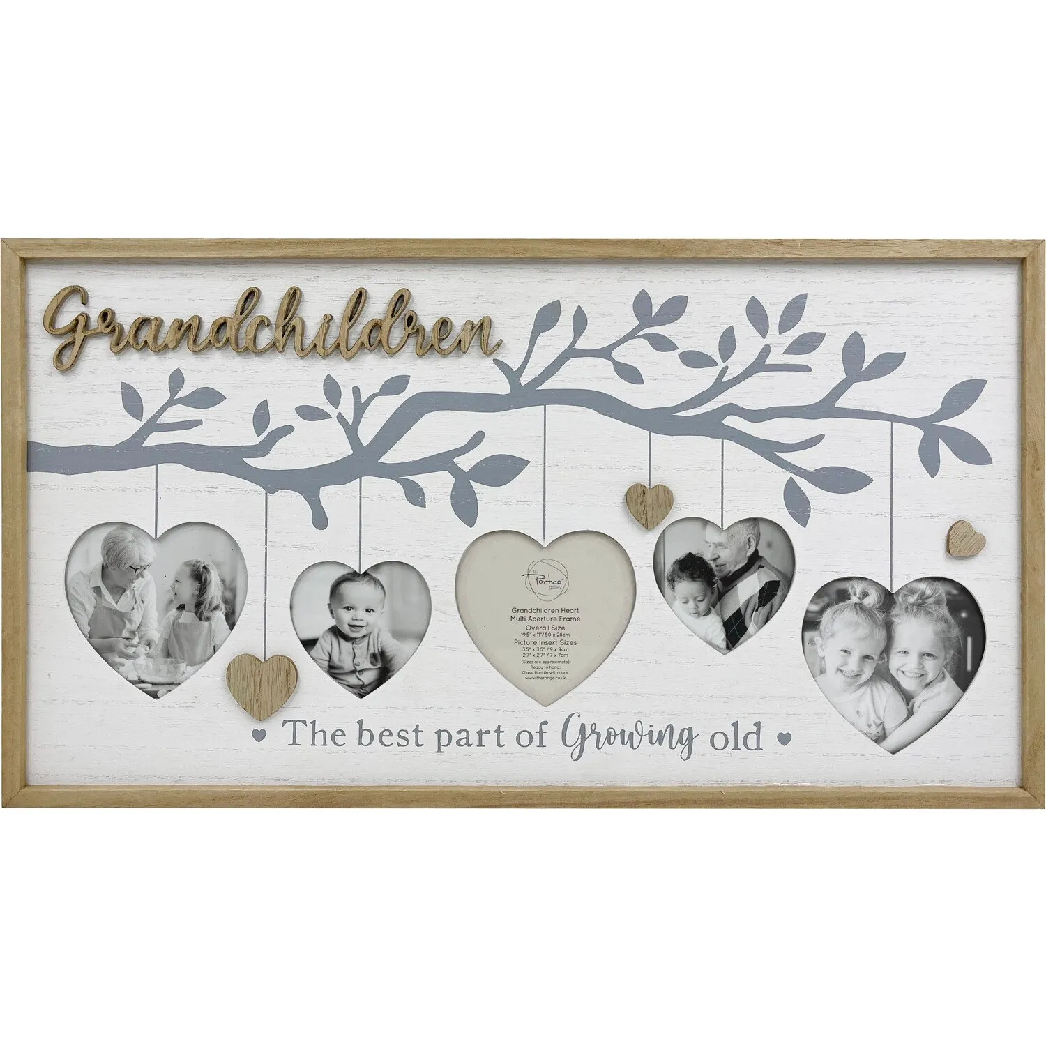 Grandchildren Heart Aperture Photo Frame - White image