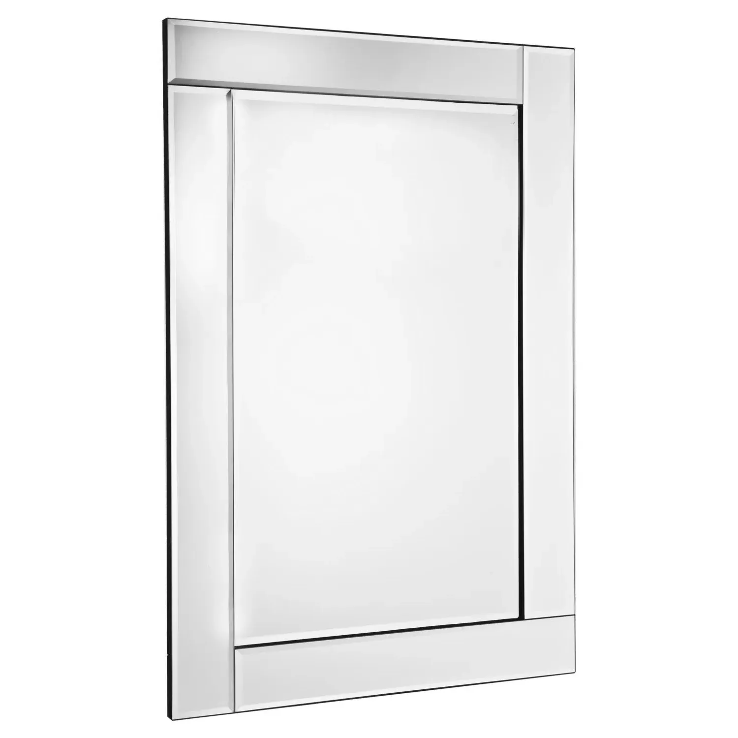 Hamilton Bevelled Mirror 90x60cm - Silver image