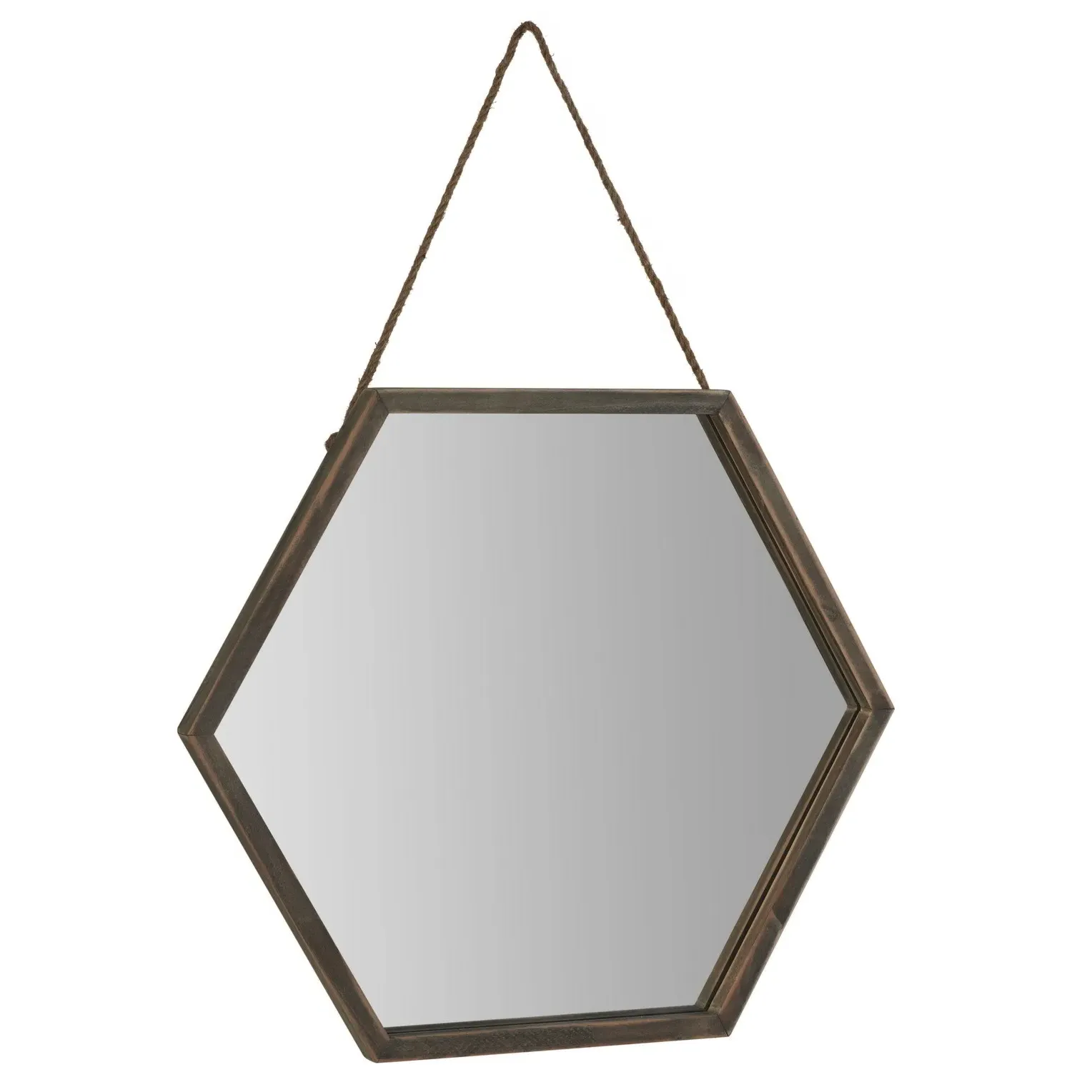 Hexagonal Framed Mirror - Natural