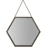 Hexagonal Framed Mirror - Natural