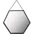 Hexagonal Framed Wall Mirror - Black