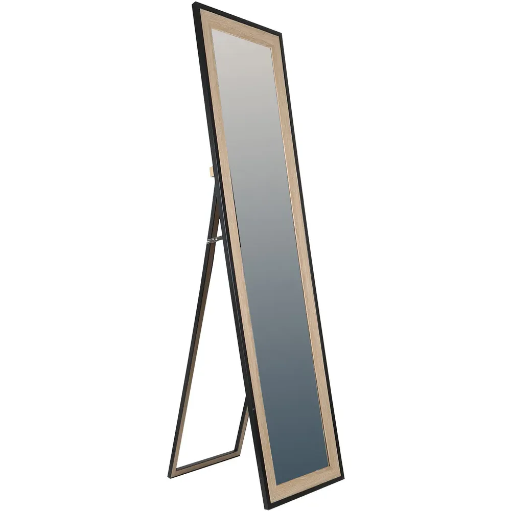 Hudson Wood Effect Free Standing Mirror - Natural Wood