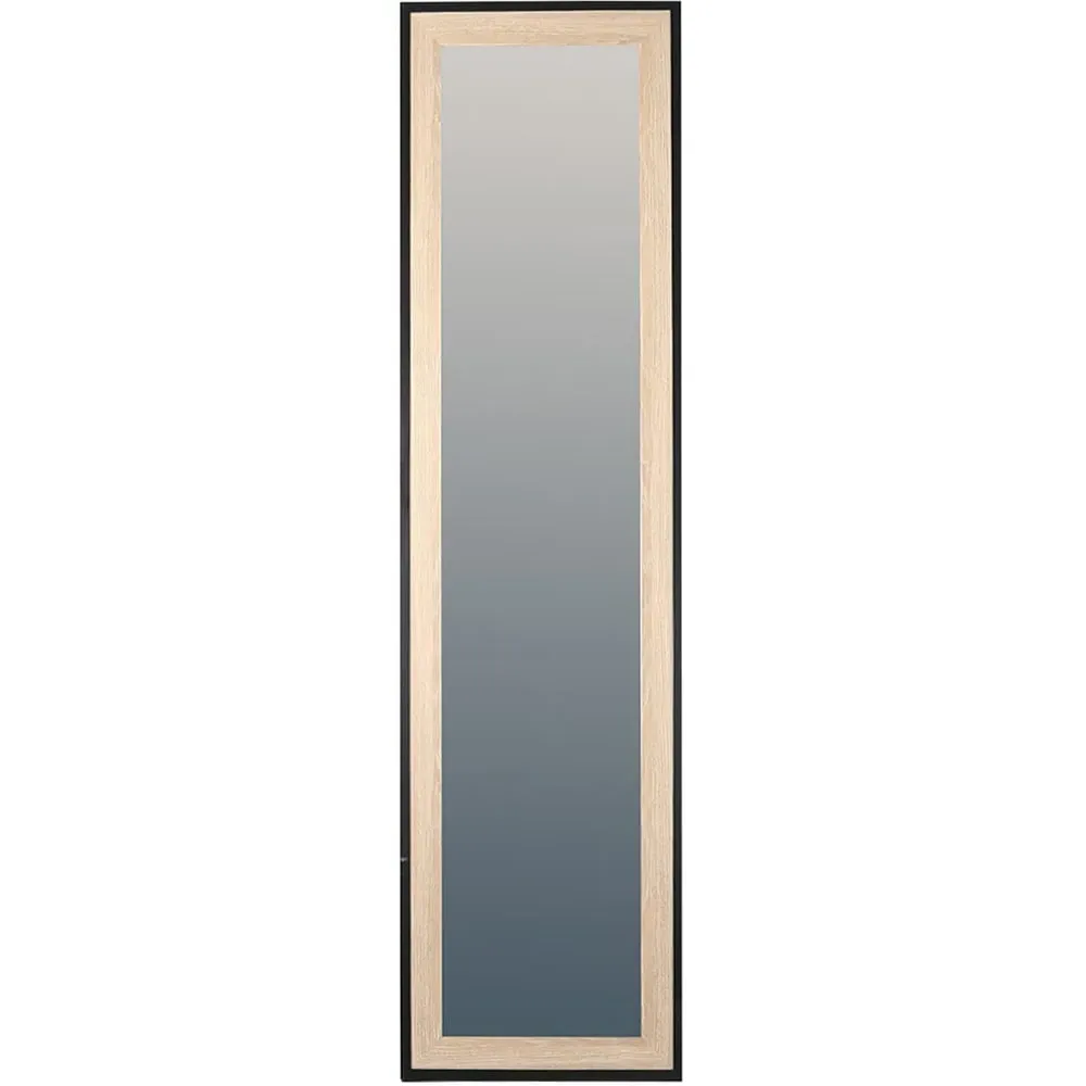 Hudson Wood Effect Free Standing Mirror - Natural Wood image
