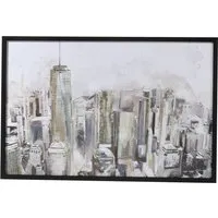 Illustrated City Framed Art - Neutral