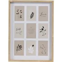 Lana 9 Aperture Collage Photo Frame - Brown