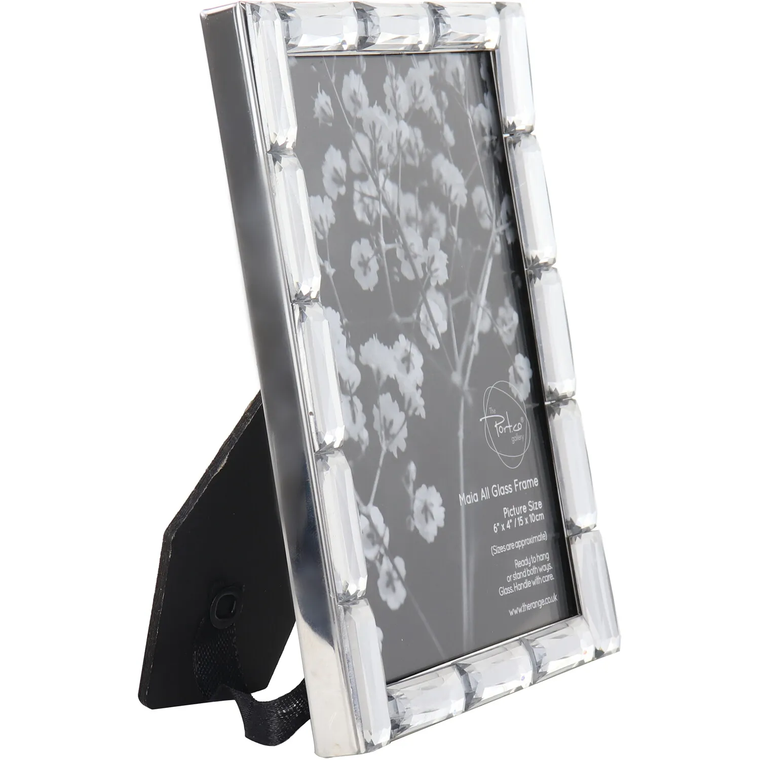 Maia All Glass Photo Frame 6x4 inch - Silver