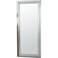 Milana Textured Framed Mirror - Silver