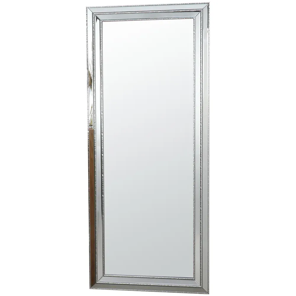 Milana Textured Framed Mirror - Silver image