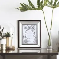 Mode Mirrored Photo Frame 8x6in - Silver