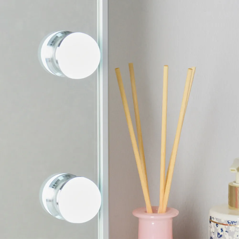 Monroe Bright Hollywood LED Vanity Mirror - Aluminium