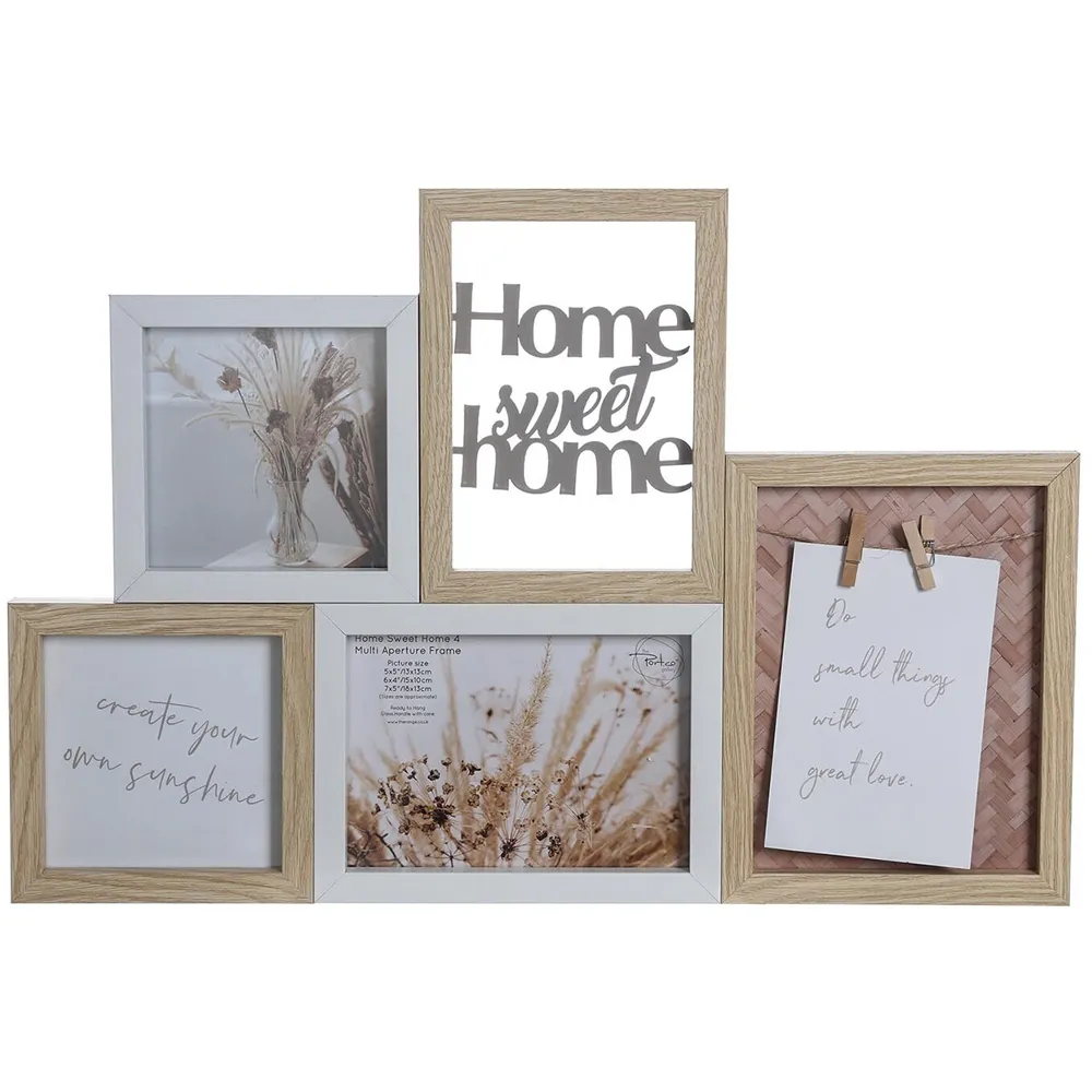 Multi-Aperture Photo Frame - Brown image