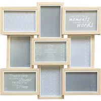 Newhaven Multi Aperture Photo Frame - Natural Wood
