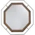 Octagon Wall Mirror - Wood, Metal