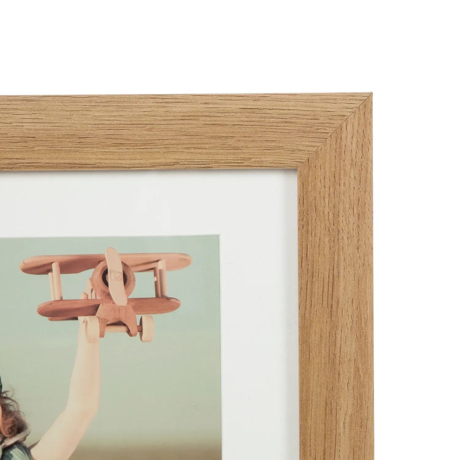 Oxford 3 Aperture Photo Frame - Brown, Wood Effect