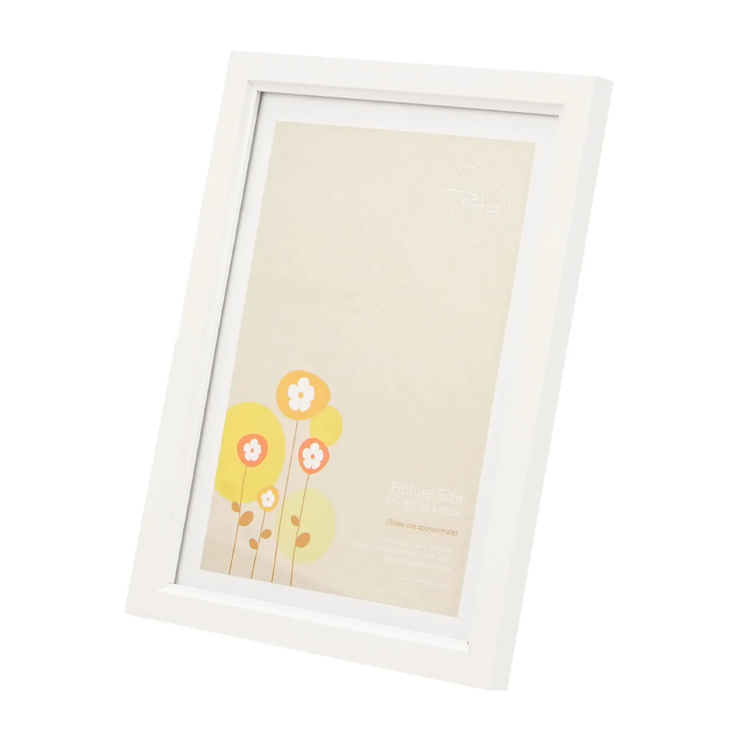 Ridged Photo Frame 8x6 inch - White