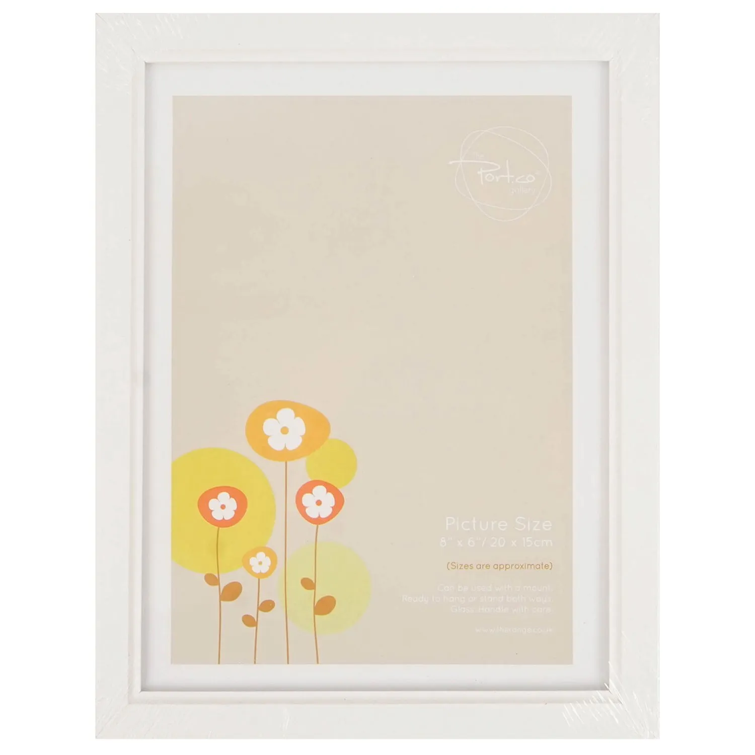 Ridged Photo Frame 8x6 inch - White image