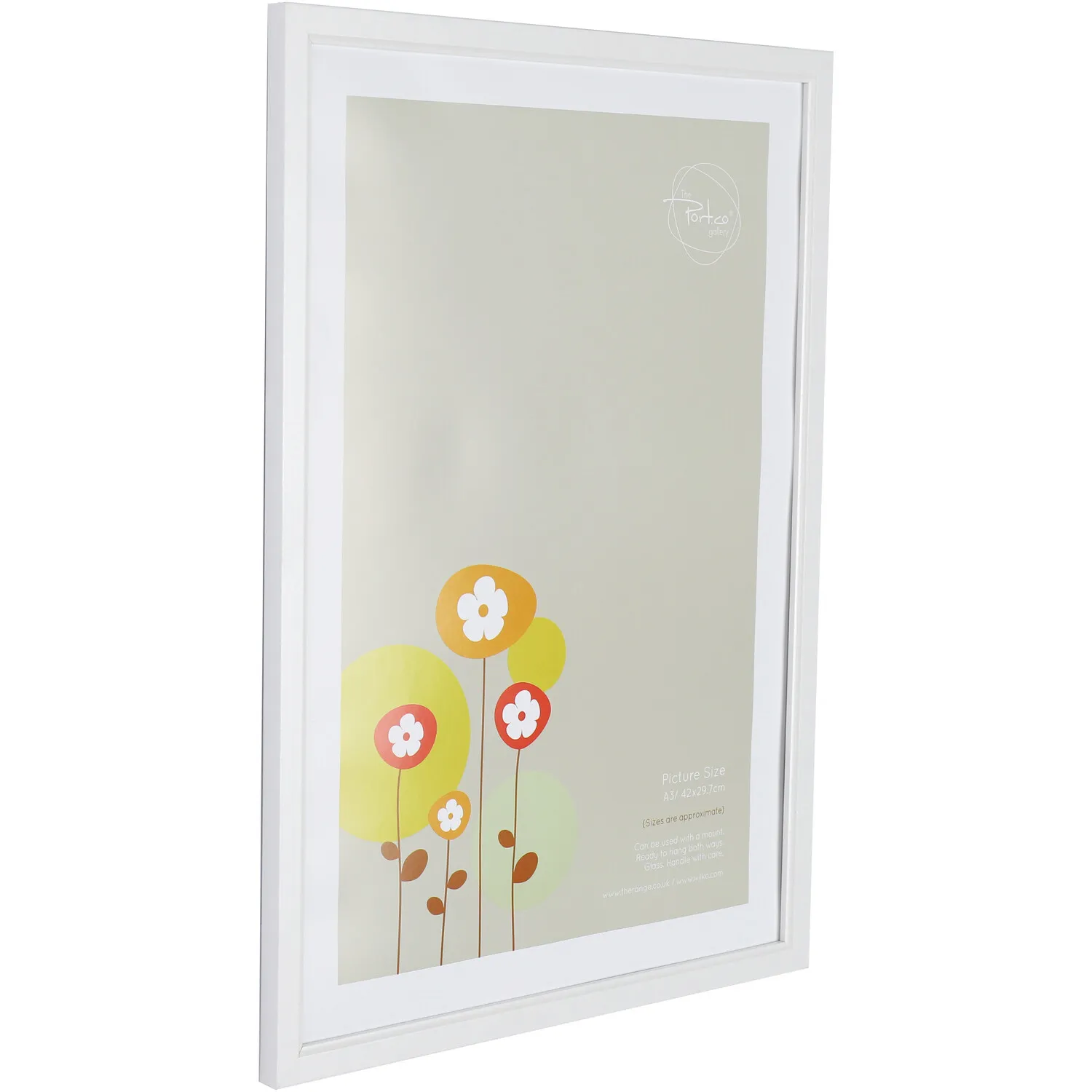 Ridged Photo Frame A3 - White