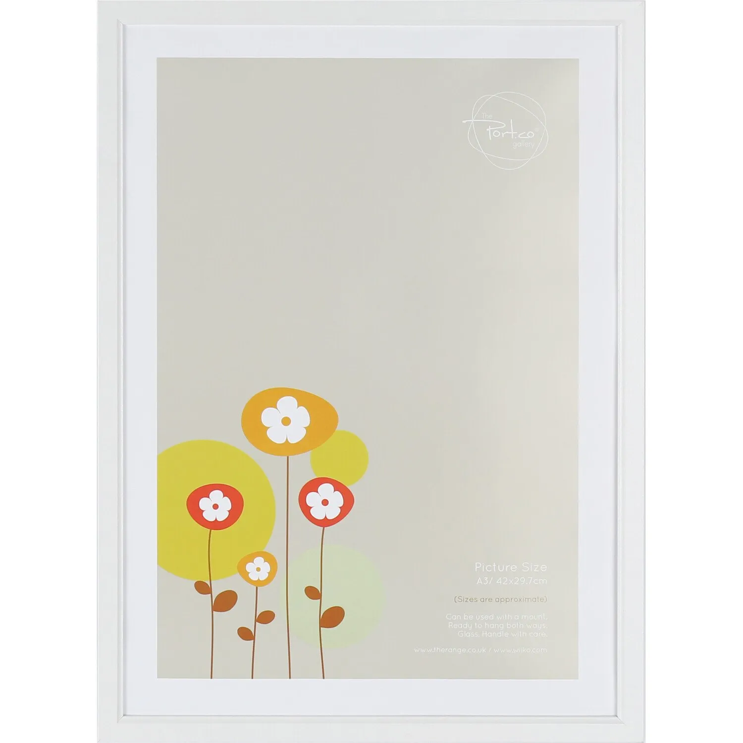 Ridged Photo Frame A3 - White