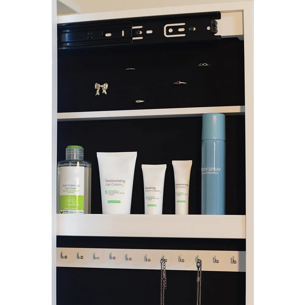 Rotating LED Compartment Mirror