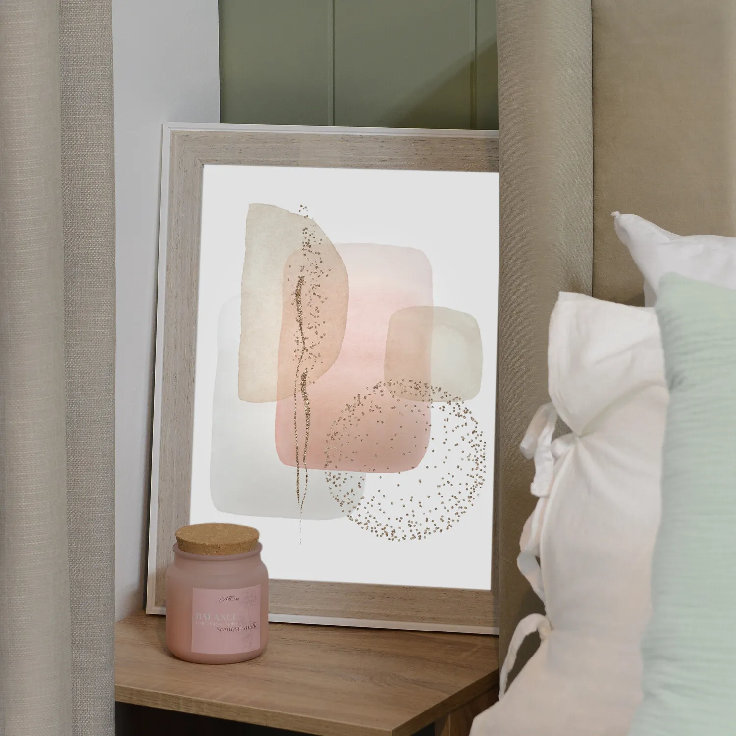 Sahara A4 Photo Frame with White Edge - Brown, Wood Effect