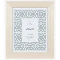 Sahara A4 Photo Frame with White Edge - Brown, Wood Effect