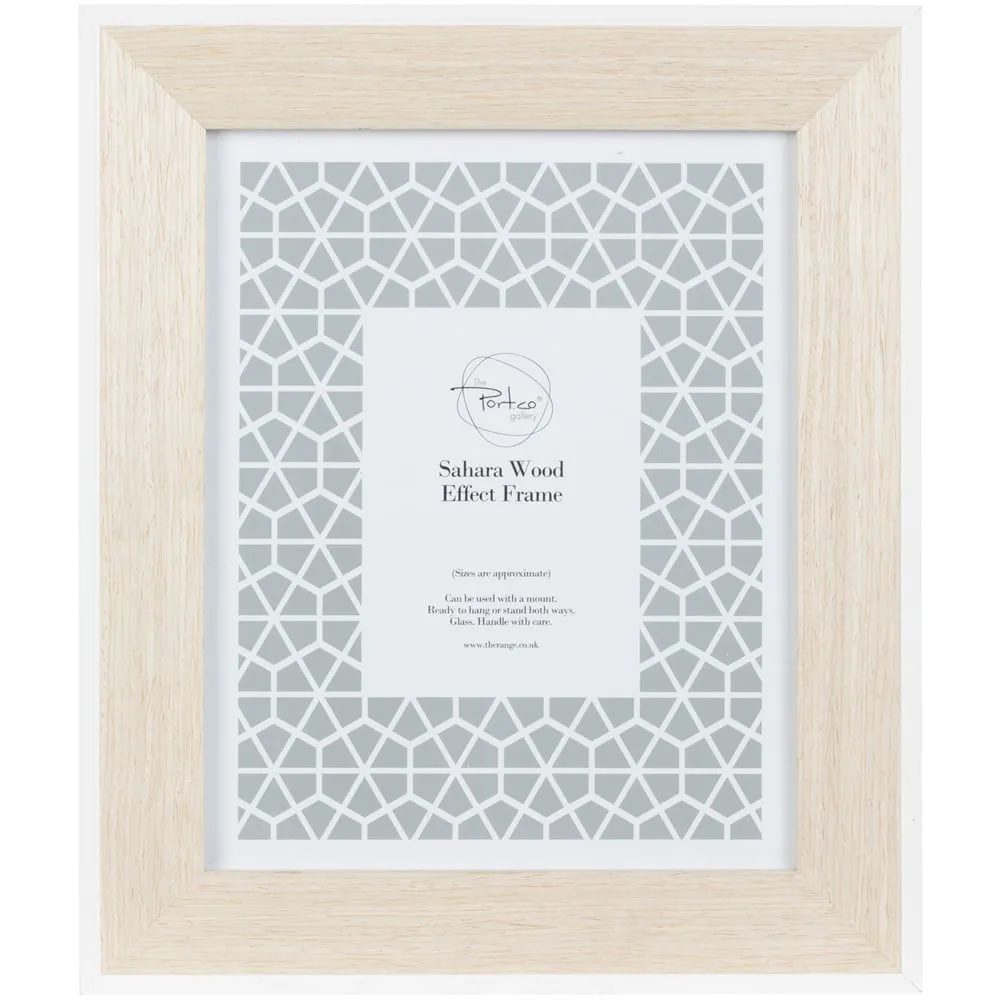 Sahara A4 Photo Frame with White Edge - Brown, Wood Effect image