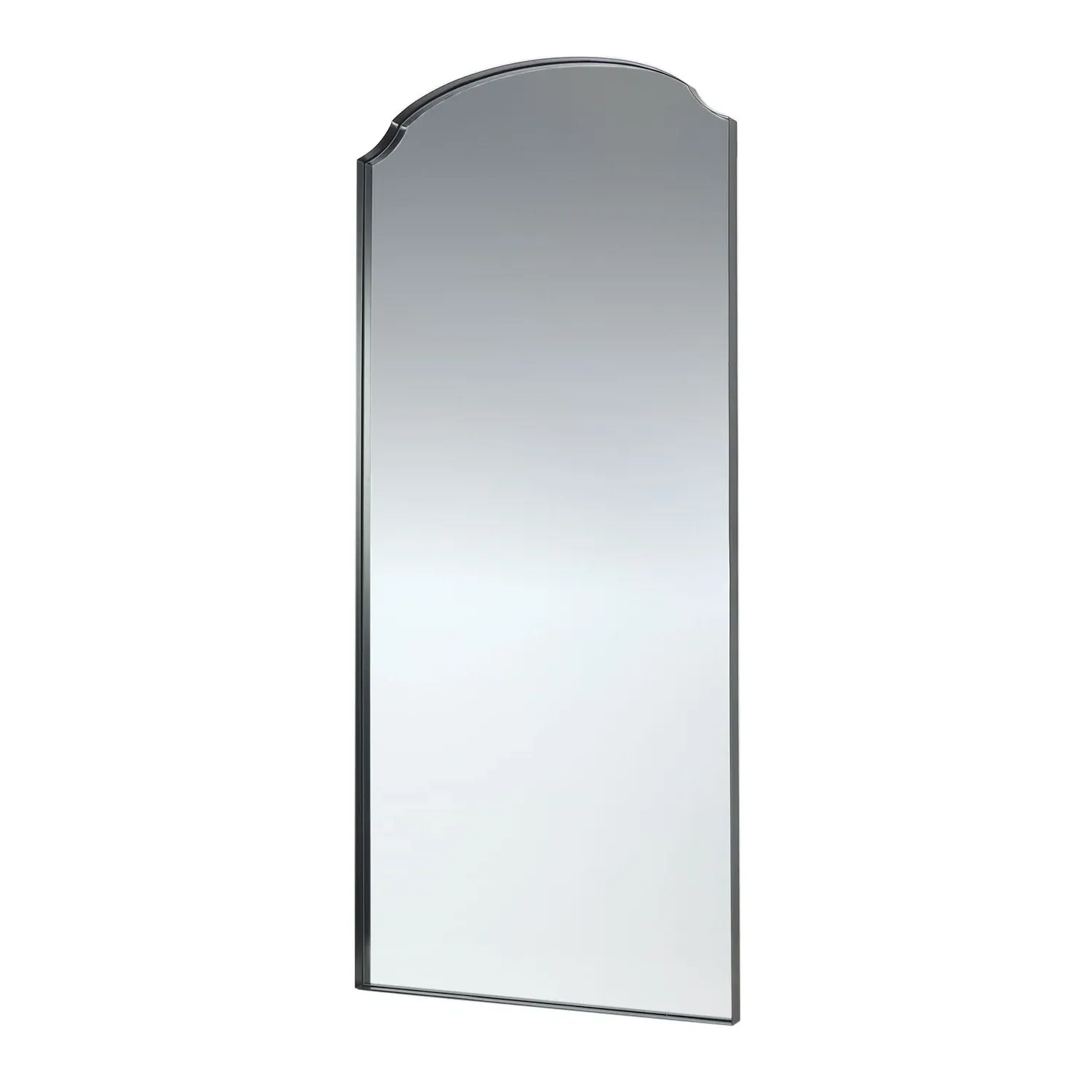 Scooped Arch Lean To Mirror - Black