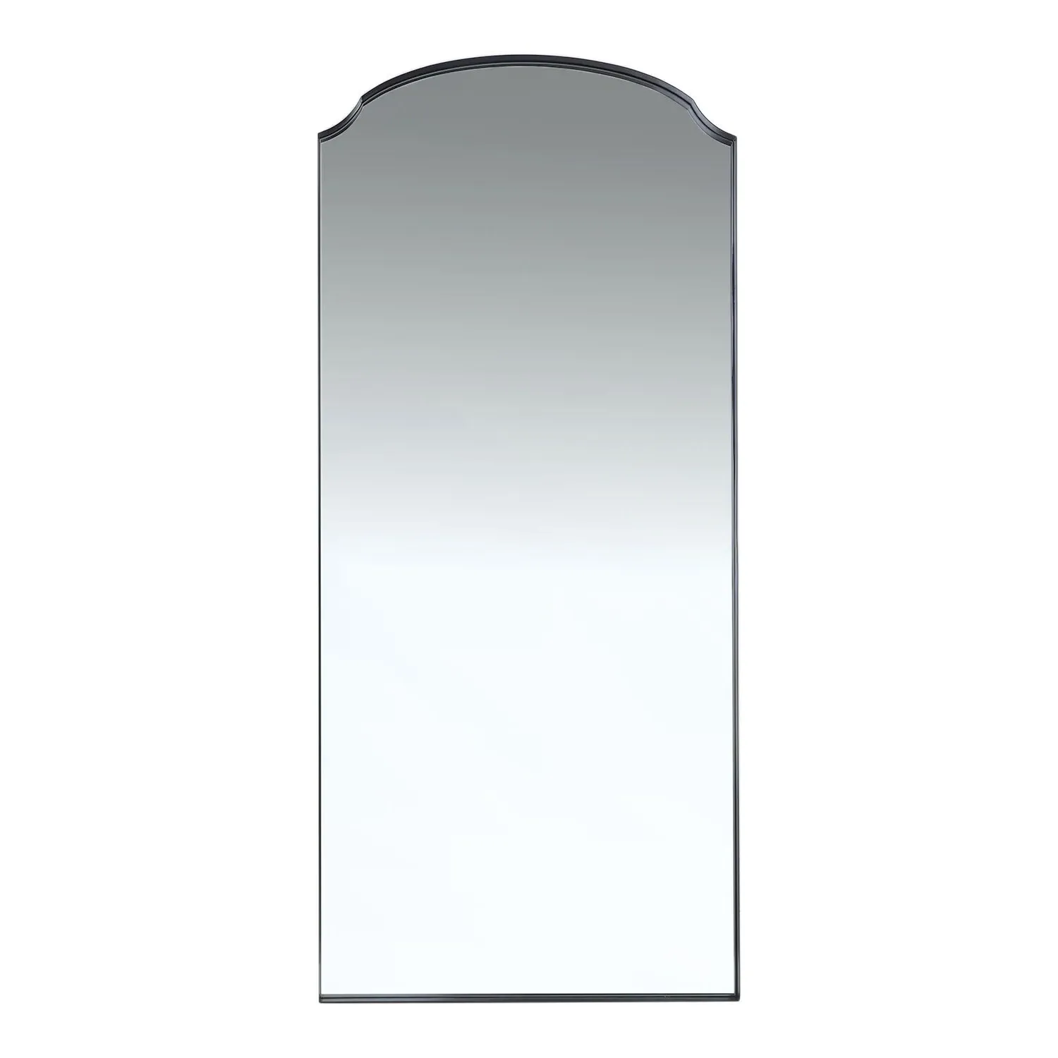 Scooped Arch Lean To Mirror - Black