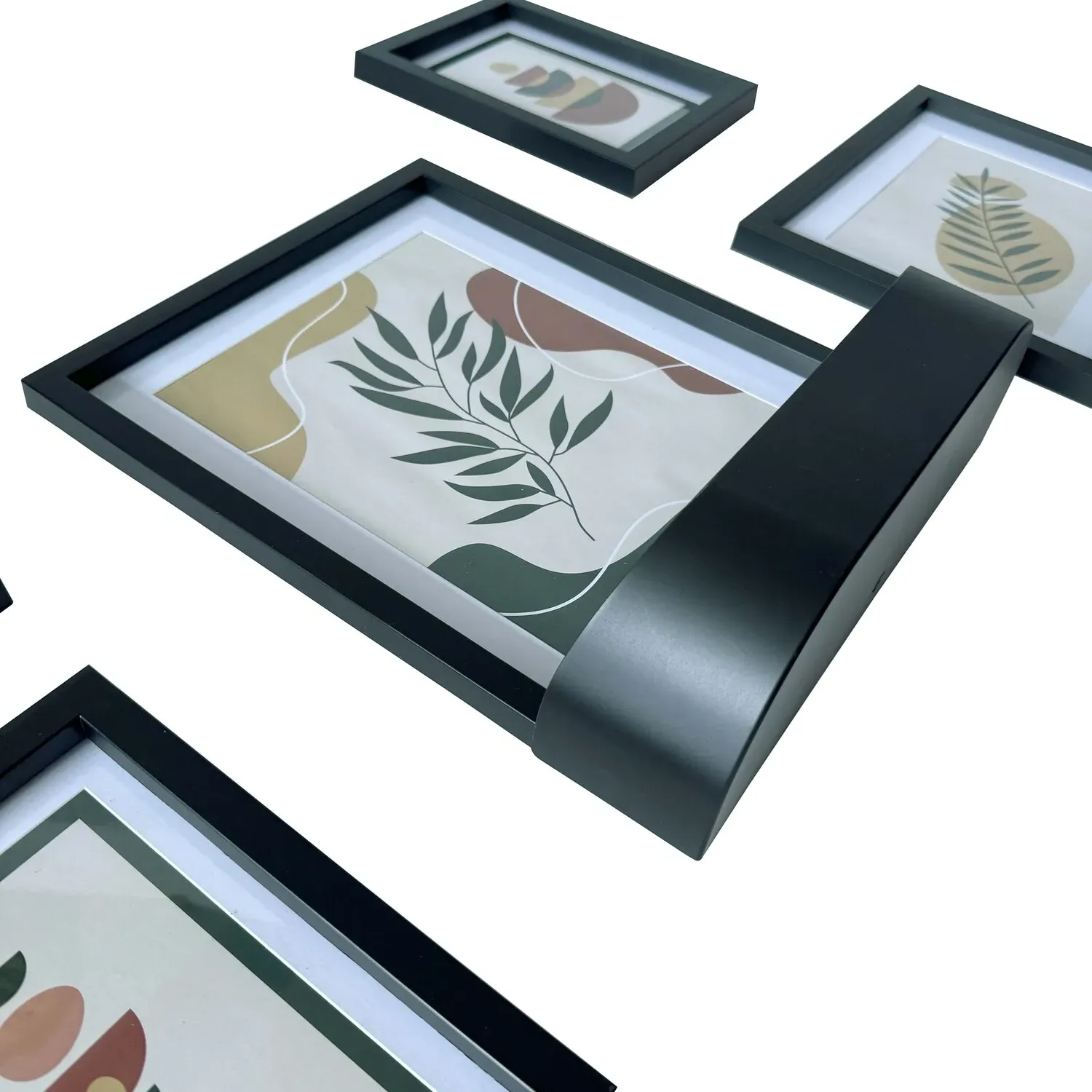 Set of 5 Frames with Shelf - Black