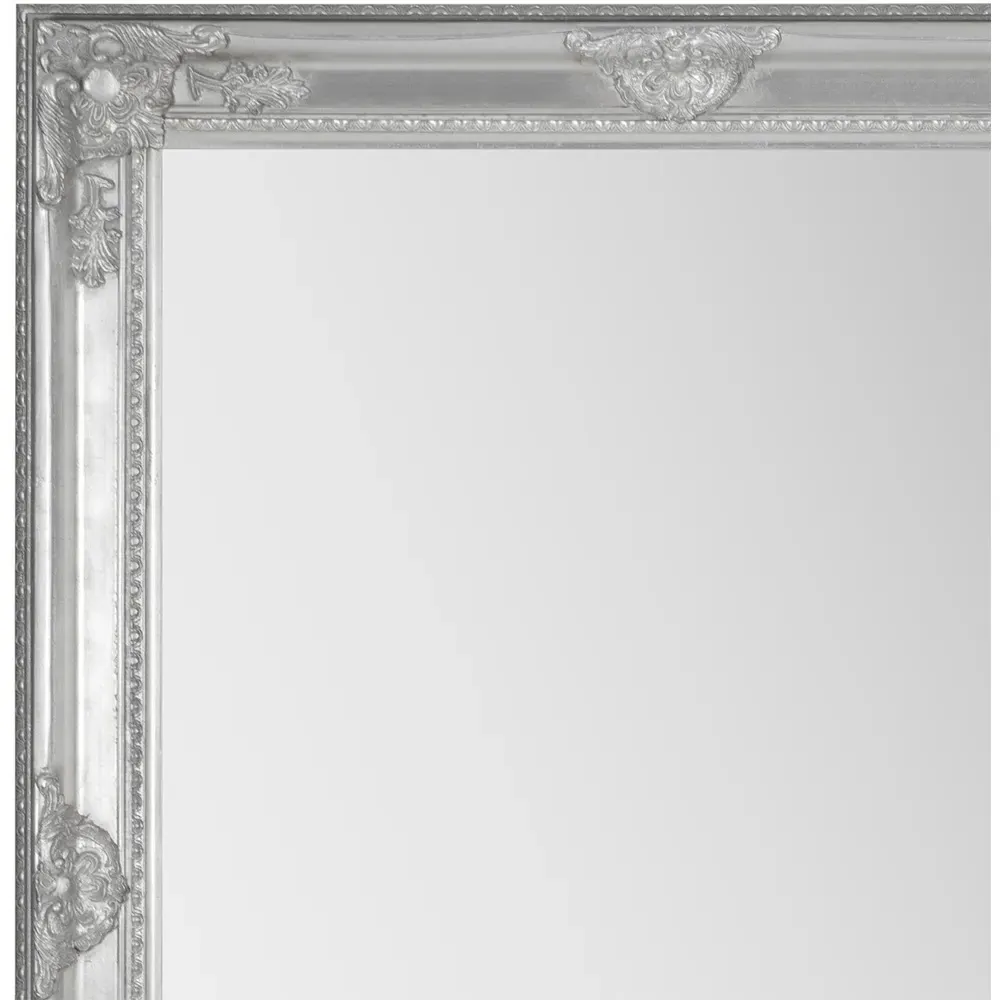 Sophia Ornate Lean To Mirror - Champagne Silver, Wood