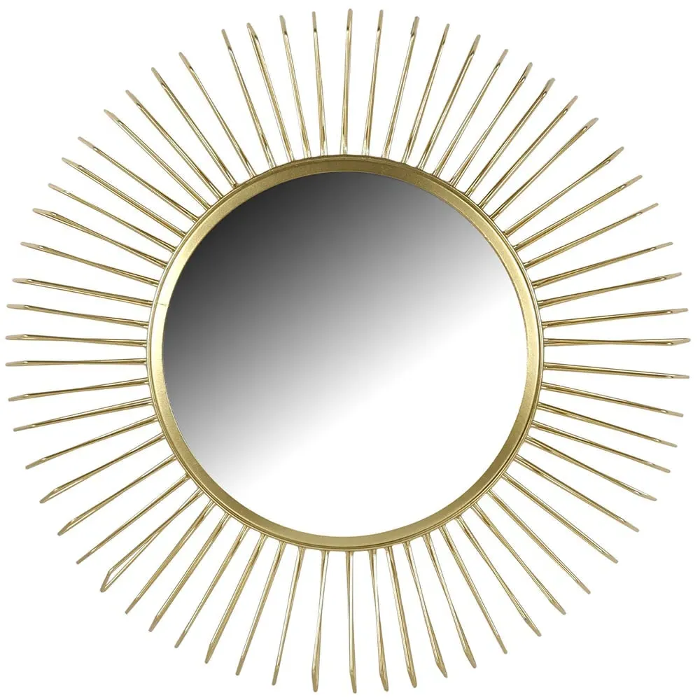 Sunbeam Metal Wall Mirror - Gold image