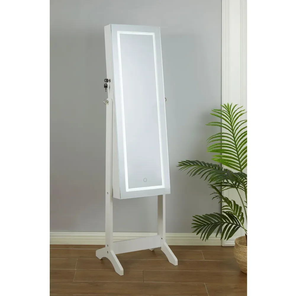 Touch Switch Beauty LED Mirror Cabinet - White
