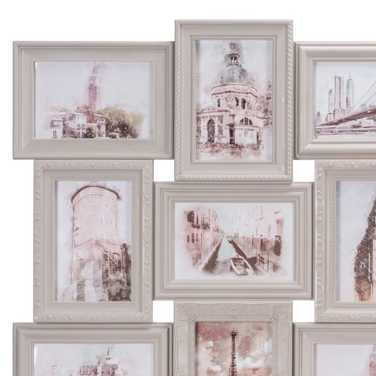 Triomphe 18 Multi Aperture Photo Frame - Cream