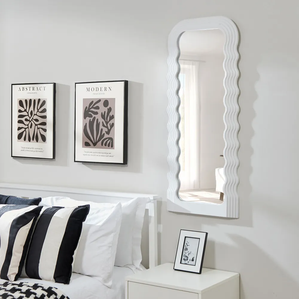 Wavy Polypropylene Mirror - White