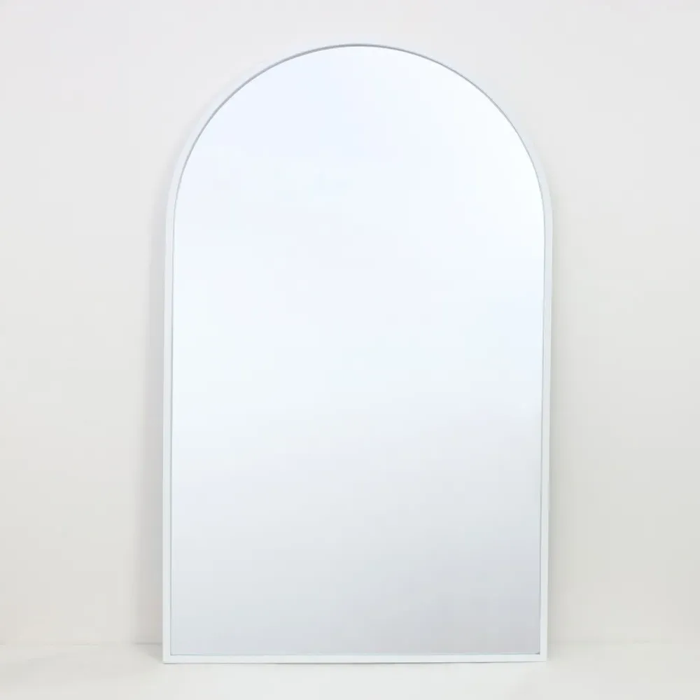 Wide Arch Mirror - White, Metal