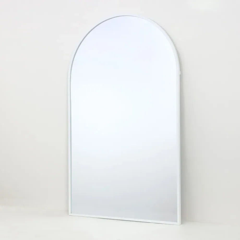 Wide Arch Mirror - White, Metal