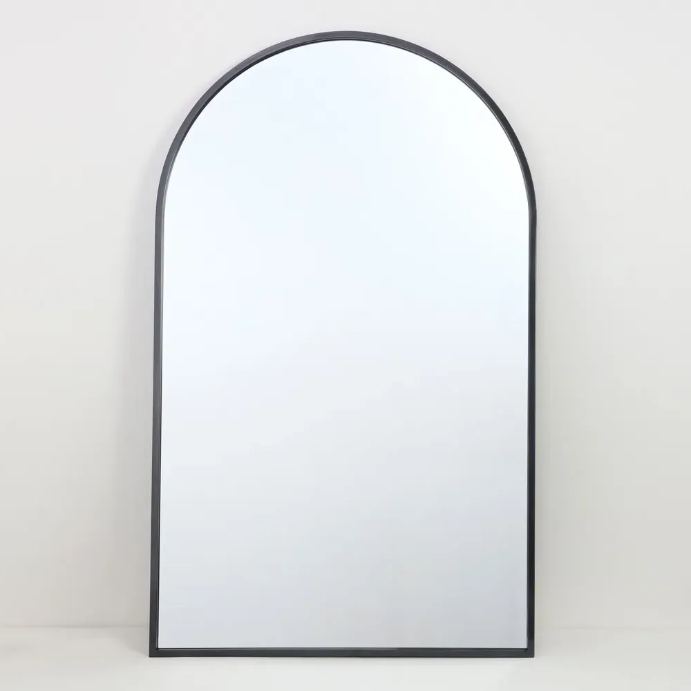 Wide Metal Arch Mirror - Pewter