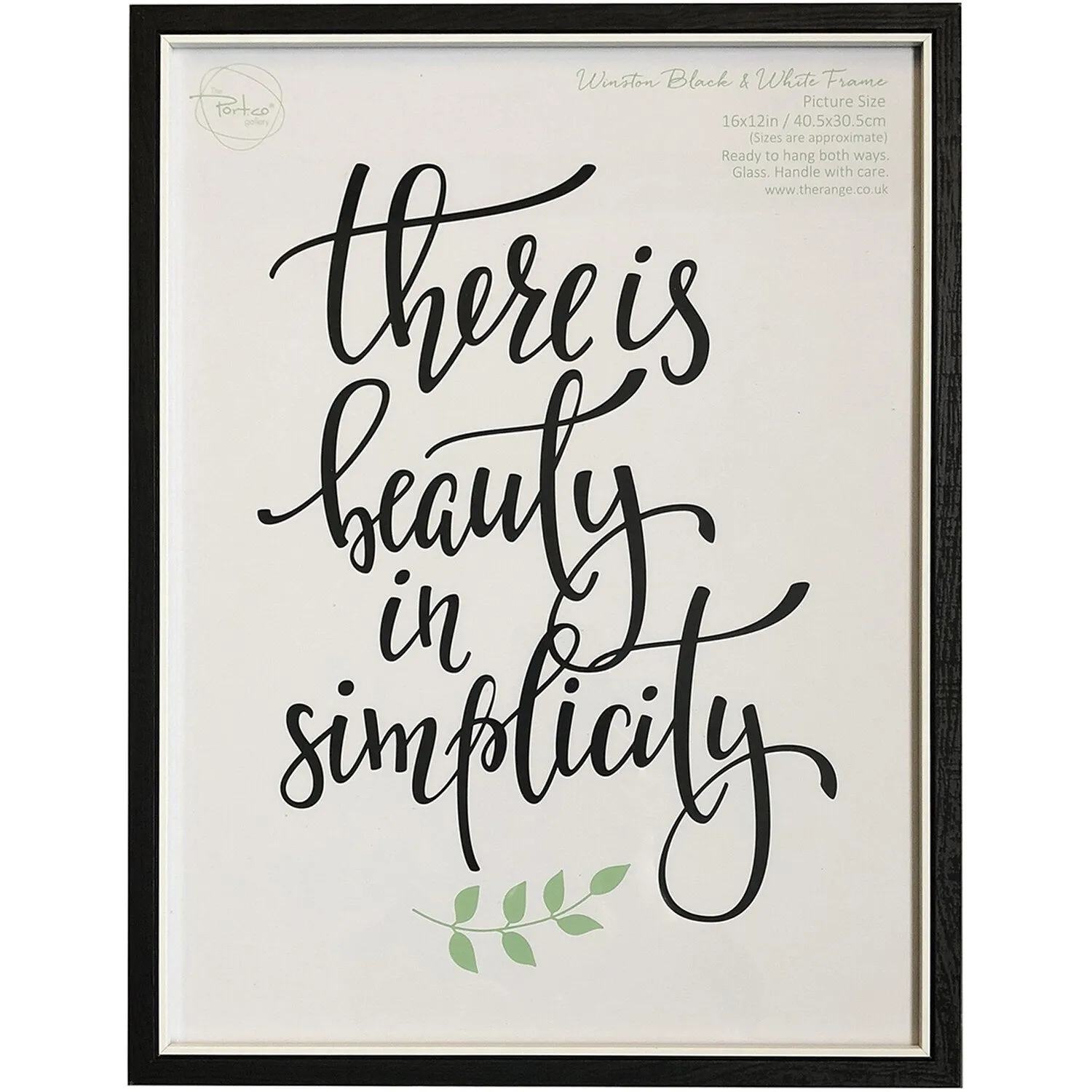 Winston 16x12 Picture Frame - Black, White image