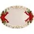 Regal Tidings Christmas Poinsettia Ceramic Platter - White