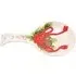 Regal Tidings Christmas Poinsettia Ceramic Spoon Rest - White